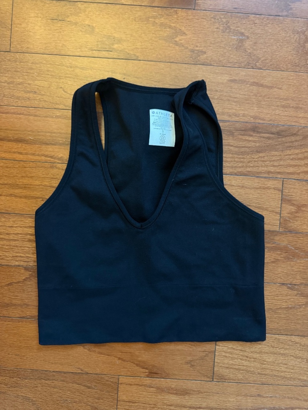 Black Athlete Crop Tank
